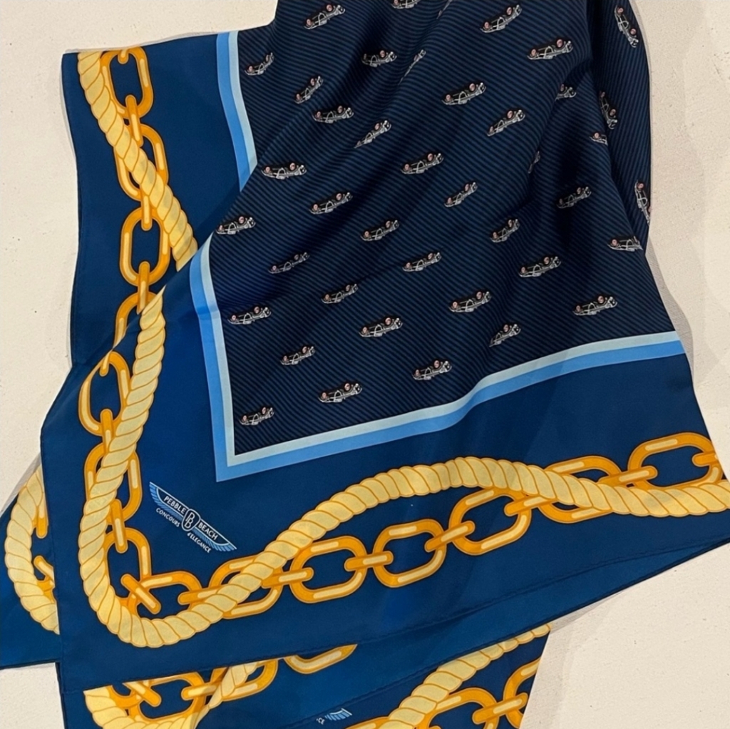 Pebble Beach Concours Delegance Silk Scarf